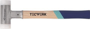 Schonhammer L.350mm Kopf-D.30mm Hickory rückschlagfrei hart Nylon weiß TECWERK