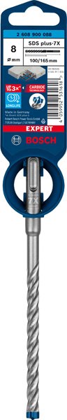 Hammer Drill Bit Expert SDS-7X D.8mm Working-L.100mm L.165mm SDS-Plus 1 pc. BOSCH