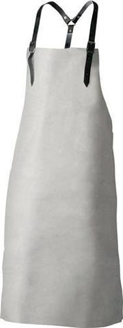 Bib apron Knut L.approx.100xW.approx.80cm grey split leather FELDTMANN