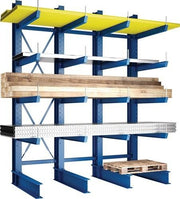Kragarmregal H3000xB4090xT1000mm 4 Felder eins.enzianblau Trgf.12950 kg META