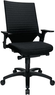 Bürodrehstuhl m.Autosynchrontechnik schwarz 420-550mm m.Lehnen Trgf.110kgTOPSTAR