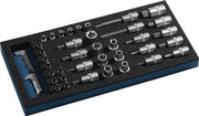 Werkzeugmodul 46-tlg.1/3-Modul Steckschlüssel TECWERK