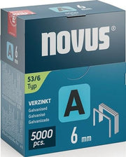Fine wire staple A Type 53 staple width 11.3 mm 6 mm 0.75 mm 5000 pcs. NOVUS