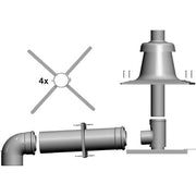 Anschluss-Set DN80/125 an Abgasleitung für Schachteinbau, RLU, WOLF # 2651497