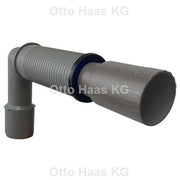 HT angled fitting DN40/50 for siphon drain pipes NW 32/40 mm, gray