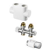 COMFORT Multiblock-T-Anschluss-Set Durchgangsform, weiß