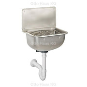 Ausgussbecken Adrian, V2A, 465x450x330mm # 6204, m.Rost, m.Siphon DN50, R 11/2