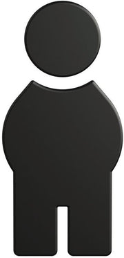 Symbol Mann 801.91B010 PA Farb-Nr.90 B.71,5mm H.150mm S.3mm HEWI
