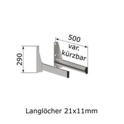 POLL Profil-Konsole lite L: 500mm kürzbar, System III FU matt, # 99K02
