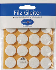 Filzgleiter 17mm Filz weiß selbstkl.16 St./SB-Karte