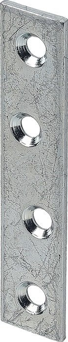 Verbindungsblech L.100mm B.15mm S.2mm STA blau verz.VORMANN
