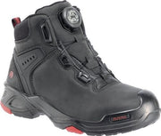 Sicherheitsstiefel Braxton Gr.43 schwarz/rot Leder S3 SRC HRO EN20345 BAAK
