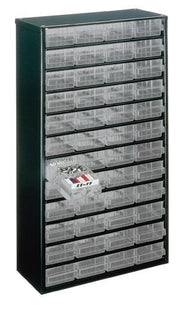 Kleinteilemagazin B306xT150xH552mm galvanisiertes Stahlbl.48 Schubl.PP RAACO