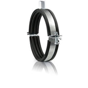 Rohrschelle DN250 EPDM-Gummieinlage 2tlg verz.,m.Anschlussgew. M8/M10+Schnellver.