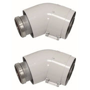 VAILLANT Bogen 45 Grad 60/100mm konzentrisch Aluminium, (MVP: 2), je MVP
