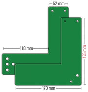 Montagepl.991470 Mont.an GLT EH-Türwächter DIN L/R L175xB170mm GFS