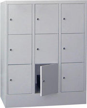 Locker cabinet H1187xW900xD500mm Number of compartments 9 RAL 7035 RAL 7035 PAVOY