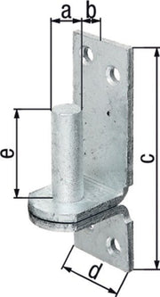 Kloben DI auf Platte 13x11mm TZN GAH
