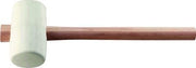 Gummihammer Kopf-D.64mm Kopf-L.113mm weiß ES 70 Shore A flache Bahn TECWERK