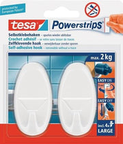 Deko Hak.Powerstrips® Hak.LARGE 58013 Gr.L (70x37 mm) ov.weiß TESA