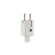 Schutzkontaktstecker, grau mit Kabelknickschutz, IP 20