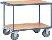 Tischwagen 2 Ladeflächen L1200xB800mm saphirblau Trgf.600kg TECWERK