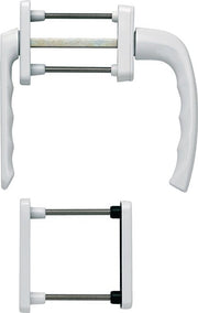 Balkongarnitur NY 099KH/961N/U10/… Alu.F9016 63-73mm 4-KT.7mm HOPPE
