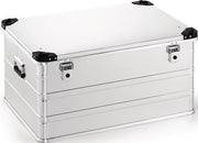 Aluminiumbox L782xB585xH410mm 157 l mit Klappverschluss und Stapelecken