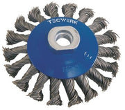 Kegelbürste D.115mm Drahtstärke 0,5mm Stahl 15mm 12500min-¹ TECWERK