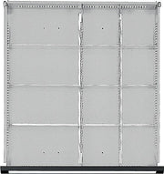 Schubladenunterteilungsmaterial Front-H.170-360mm 1/2-1/4 Teilung