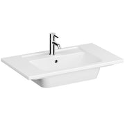 VT Möbelwaschtisch Integra 800 x 465 mm Hahnloch Überlaufloch Weiß Hochglanz