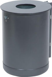 Abfallbehälter H475xØ340mm 35l kobaltblau ungelocht Befestigungsschiene RENNER
