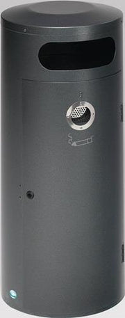 Abfallbehälter H1045xØ420mm 70l antik-silber m.integriertem Ascher VAR