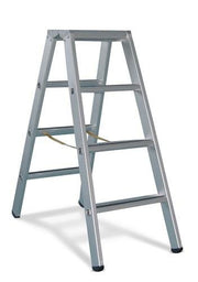 Stufenstehleiter 2 x 4 Stufen Aluminium eloxiert Gesamthöhe 1150mm ZARGES