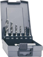 Kombigewindebohrersatz DIN 3126 M3-M10 7tlg. HSSG Kunststoffkassette TECWERK