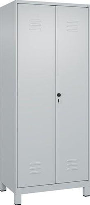 Kleider-Wäscheschrank Classic H1950xB800xT500mm STA lichtgrau Anz.Abt.2 m.Füßen
