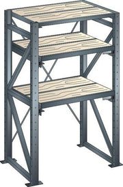 Schwerlast-Auszugsregal H2000xB1290xT860mm Grundregal pulverbesch. RAL5012 LISTA