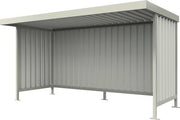 Roof Extension-EH single.W4300xH2350xD2200mm Flat Roof Profile Sheets Grey White WSM