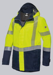 Warnschutz-Multinorm-Wetterschutzjacke leuchtgelb/nachtblau Gr.XS BP