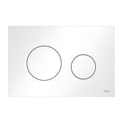 Tece WC-Betätigung Loop, 2-Mengentechnik Kst. weiß, Tasten rund