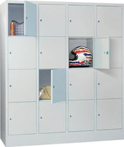 Schließfachschrank H1518xB1600xT500mm Anz.Fächer 16 RAL 7035 RAL 7035 PAVOY