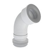 AIRFIT WC-Anschluss-Rohr, flexibel, weiß DN98 – DN120, 285-500mm ausziehbar