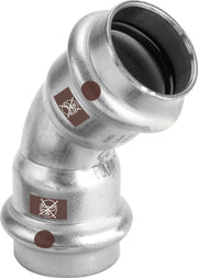 VIEGA Bogen 45 Grad TEMPONOX 1726 i/i 28mm Stahl nichtrostend