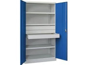 Heavy duty cabinet Basic H1950xW1040xD630mm grey/grey 4 shelves. Load cap. 200kg