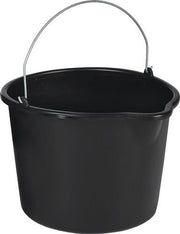Bucket 12l with spout black PE
