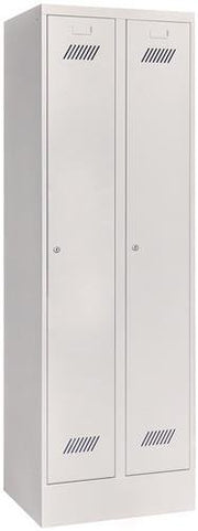 Wardrobe m.Cylinder H1850xW600xD500mm light grey/light grey 2 comp. PAVOY