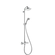 4Y/HG Showerpipe Croma 220 für Dusche chrom mit Thermostat