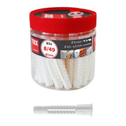 TOX 4 AS Wall Plugs 8 / 49 K (Round Box: 85 plugs), per box