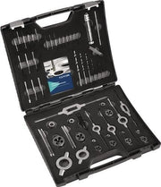 Gewindeschneidzeugsatz M3-M12 52-tlg. HSS Kunststoffkoffer TECWERK