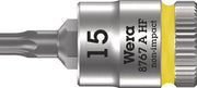 Steckschlüsseleinsatz 8767 A HF TORX® 1/4 Zoll T15 L.28mm WERA